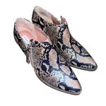 Chelsea and Violet  Ava Snake Print Booties leather side zip size 7.5 Photo 7