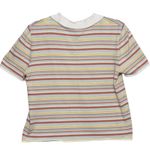Max Mara  Weekend Made in Italy Striped Pastel Knit Short Sleeve Crop Top XL Photo 3