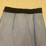  Blue Midi Pencil Skirt sz 10 Milly Midi Skirt Net Overlay Skirt Photo 4