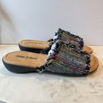 Minnetonka NEW Womens Samara Black Slip On Casual Wedge Flats Shoes 7 WW wide Photo 2