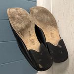 Antonio Melani  Black w/ Gold Buckle Leather Mules Flats Shoes Women's Size 8 Photo 4