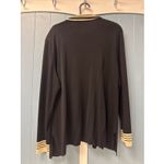 Misook Exclusively  Sweater Women XL Black Tan Open Front Long Sleeve‎ Cardigan Photo 3