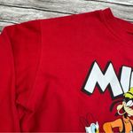 Disney Micky and Friends Women's Red Pullover Sweatshirt M Med Medium 7-9 Crew Photo 3