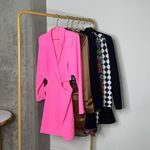EXPRESS Pink Cutout Mini Blazer Long Sleeve Barbie Dress Photo 7