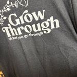 Jerzees ‎ Gray Grow Through What You Go Through Short Sleeve Tee Size XL Photo 2