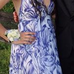 Floral Formal/ Prom Dress Blue Size M Photo 0