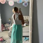 B Darlin high neck dress with mint green train Photo 1