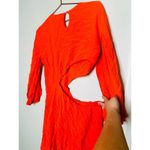 Ba&sh Orange Crepe Hourglass Long Sleeves Mini Dress Size Small Photo 4