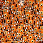 Cassandra O Halloween Orange Black Scrub Top Size M New Size M Photo 2