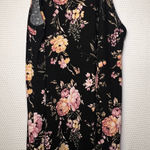 Wallflower‎ Womens Size XXL Black and Floral Pattern Flowy Midi Sleeveless Dress Photo 0