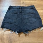 Wild Fable Size 12  Black Denim Cut Off Jean High Rise Mom Shorts Distressed EUC Photo 1