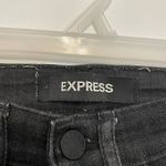EXPRESS Stretch+ Denim Perfect High Rise Legging Black High Waisted Raw Hem 0 Photo 3