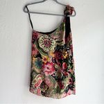 Free People  Gaia One Shoulder Floral Mini Dress Made in USA Sz 8 Photo 4
