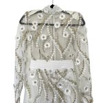 Zhivago Raise Your Hand Mini Dress Embroidered White Floral Embellished Size XS Photo 3