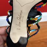 Sam Edelman  Strappy Beaded High Heel Black Sandals size 6.5 Photo 5