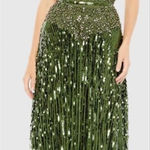 Mac Duggal  93915 Green Hand Embellished Strapless Gown Dress Photo 1