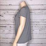 Van Heusen Size XXL Black & White Stripe Cowl Neckline Blouse Top Photo 2