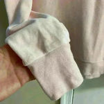 Kate Spade  crewneck “cheers”velvet baby pink long sleeves Medium Photo 3