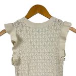 Anthropologie Current Air Sweater Dress Large Smocked Ruffle Crewneck Floral S Photo 13