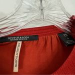 Scotch & Soda  Flutter Long Sleeve Burnt Orange Rust Blouse Size Small Photo 9