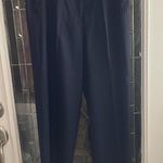 Talbots Collection Women’s Dress Pants Sz 14 Italian Fabric Button Detail Blue Photo 0