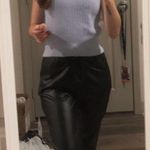 Black Leather Joggers Size XS Photo 3