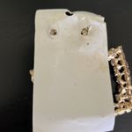 Neutral Flower & Gems Necklace .. Time And Tru Brand with statement earrings Photo 6