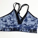 PINK - Victoria's Secret PINK VICTORIA’S SECRET Blue Marled Strappy Yoga Push Up Bralette, Size XS Photo 0