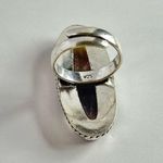 LARGE Fluorite Genuine Stone 925 Sterling Silver Ring Purple Photo 3