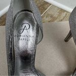 Adrianna Papell Heels Women 6.5M Silver-tone D’Orsay Stiletto Peep-toe Photo 2