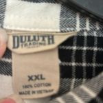 Duluth Trading Company Buffalo Check Black White Plaid Flannel Button Size XXL Photo 5