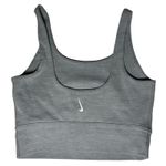 Nike Gray Yoga Luxe Cropped Athletic High Neck Tank Top Sports Bra Women's XS Photo 1