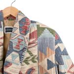 Rhonda Stark Jacket Blazer Southwest Tapestry Cropped Boho Tan Blue Size Medium Brown Photo 11