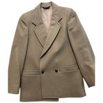Vintage David Brooks Ltd Tan Taupe 100% Wool Blazer size 6 Light Academia 80s Photo 1