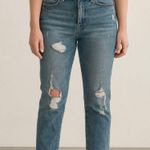 Old Navy  Women's Size 0 Petite OG Straight High Rise Distressed Jeans Photo 0