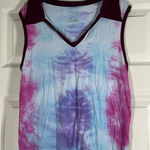 Arizona Jean Co Women’s Tie Dye Collared Sleeveless Top Size Large Photo 0