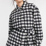 & Other Stories NWOT &‎ Other Stories Check Gingham Longline Belted Shacket Size 2 Photo 0