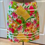 Lilly Pulitzer Fully Lined Yellow Pink Embellished Mini Pencil Skirt Size 10 Photo 0