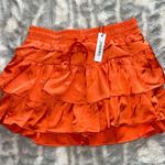 Boutique Orange Tiered Skort Satin Photo 3