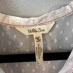 Matilda Jane Matilda‎ Jane Cream Swiss Dot Light the Way Tunic Sheer Button up Size Medium Photo 4