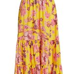 Cara Cara Chase Tiered Midi Skirt Yellow Size L Photo 1
