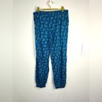 Lascana Venus Floral Jogger Pants Women’s M Blue Boho Stretch Lounge Lightweight Size M Photo 3