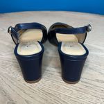 Talbots Kelsey Slingback Pumps Navy Nappa Leather Almond Toe Women’s Size 6.5 Photo 2