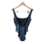 J.Crew NEW Textured Square Neck Scoop Back One Piece Swimsuit Blue 8 NWT Photo 1