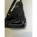 Coach Black Pebbled Leather Hobo Blue Lining F15064 Photo 2
