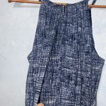London Times Blue & White Halter Wide Cropped Leg Jumper Pockets Keyhole Size 8 Photo 6