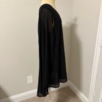 Kori  Black V-Neck Dress with cape  Photo 4