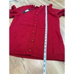 Talbots NWT Red Button Down Sweater Cardigan 3/4 Puffy Sleeve Round Neck Size S Photo 5