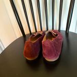 Joie  burgundy suede loafer flats with buckle size 9 Photo 6