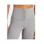 We Wore What  Lace Up Leggings Gray High Waisted Ankle Revolve Athleisure Large NWT Photo 2